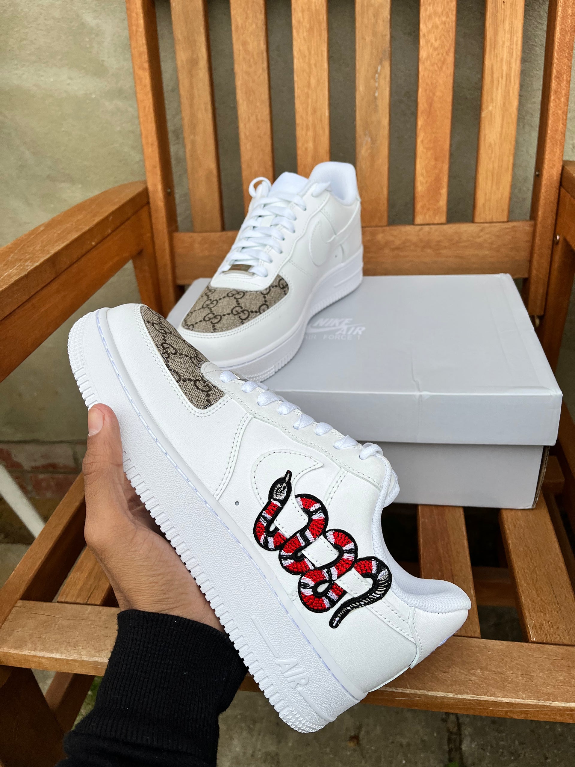 Nike air force gucci snake best sale